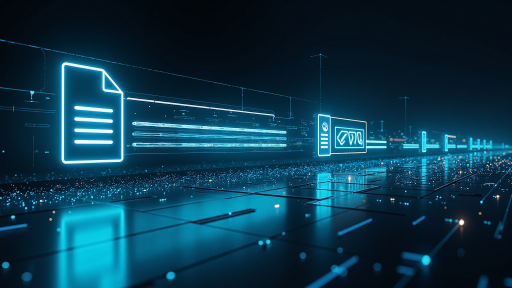 政府最新采购政策解读，蓝色背景，文件图标，专业分析图表